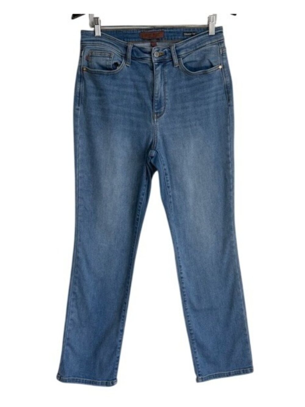 Judy Blue Therma Denim High Rise Straight Jeans in Medium Blue - Size 11/30